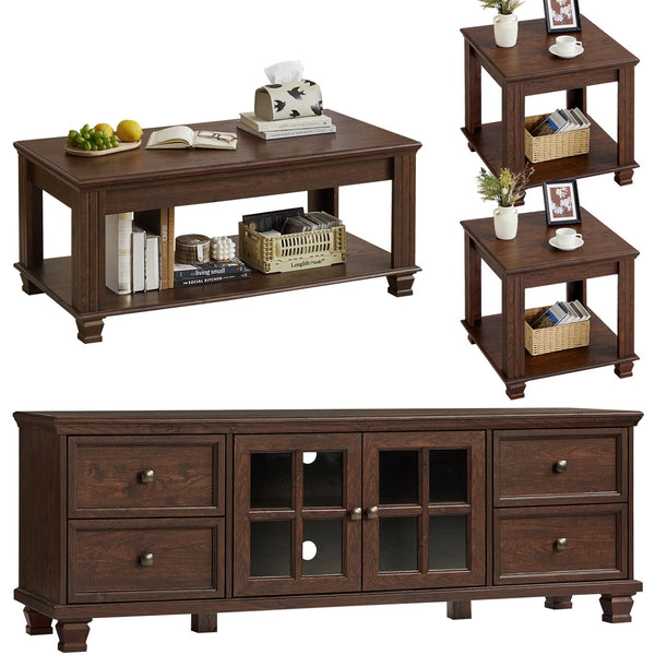 Farmhouse TV Stand & Coffee Table Set