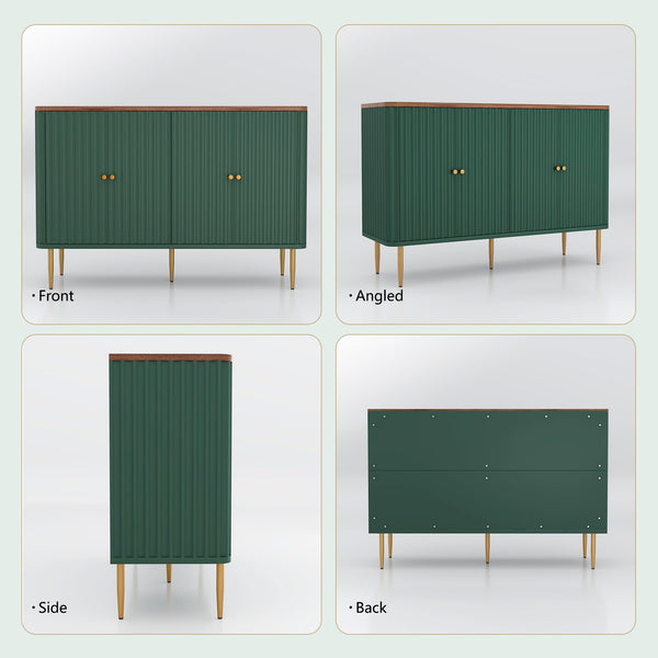 48" 4-Door Sideboard Buffet Cabinet with Removable Shelves