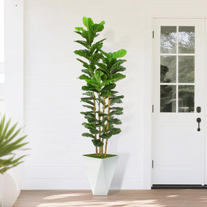 Artificial Fiddle Leaf Fig Tree with Planter – 6 ft