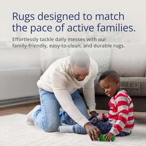 Cream Geometric Area Rug