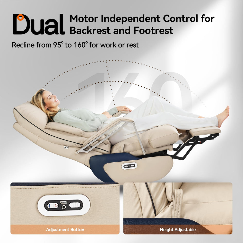Dual Motor Electric Executive Office Chair with Footrest