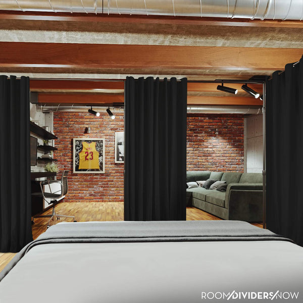Blackout Room Divider Curtain – Floor to Ceiling, 9ft Tall x 14–18ft Wide