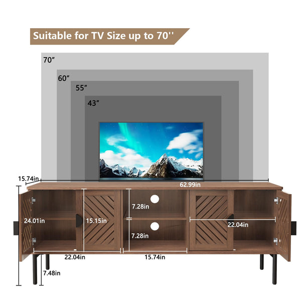 63" TV Stand with Storage