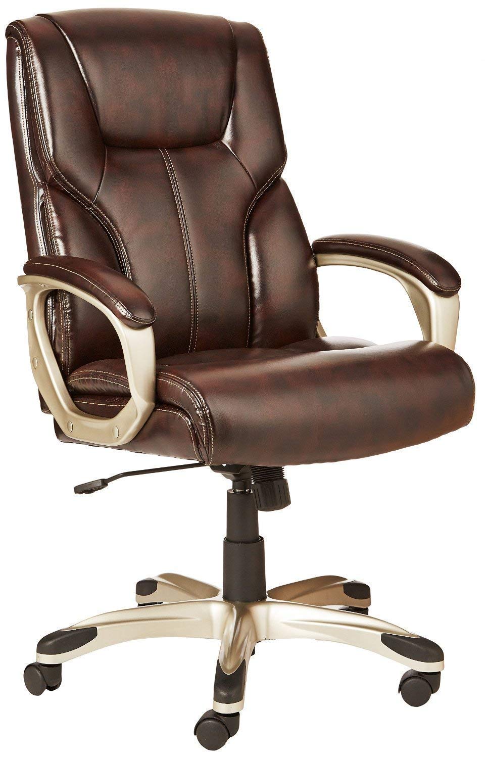 Executive High Back Office Chair with Padded Armrests & 360° Swivel