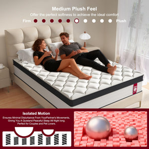 10-Inch Hybrid Mattress with Pocket Springs & Memory Foam | Full & Queen