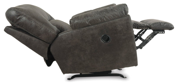 Faux Leather Manual Rocker Recliner – Gray