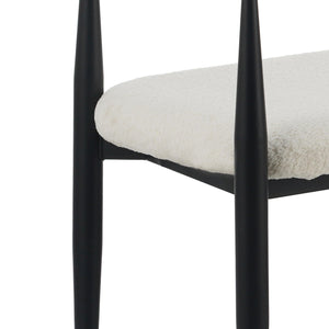 Modern Bouclé Loveseat with Iron Frame