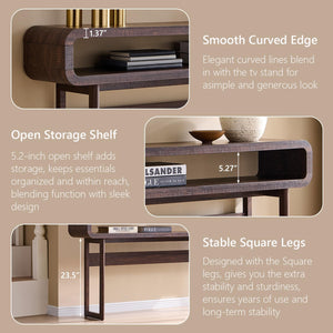 63" Console Table with Open Shelf
