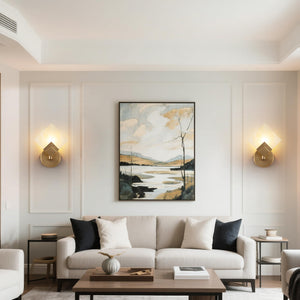 Natural Marble Wall Sconces – Hardwired Modern Wall Light