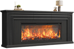70" Fireplace TV Stand with 42" Electric Fireplace & 3 Drawers