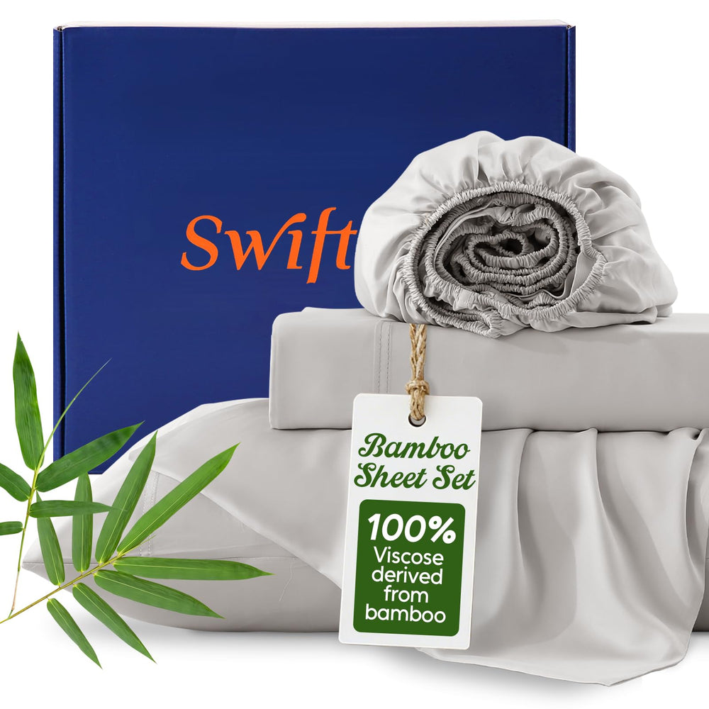 Bamboo King Bed Sheet Set – 4-Piece, 300 Thread Count, Deep Pocket