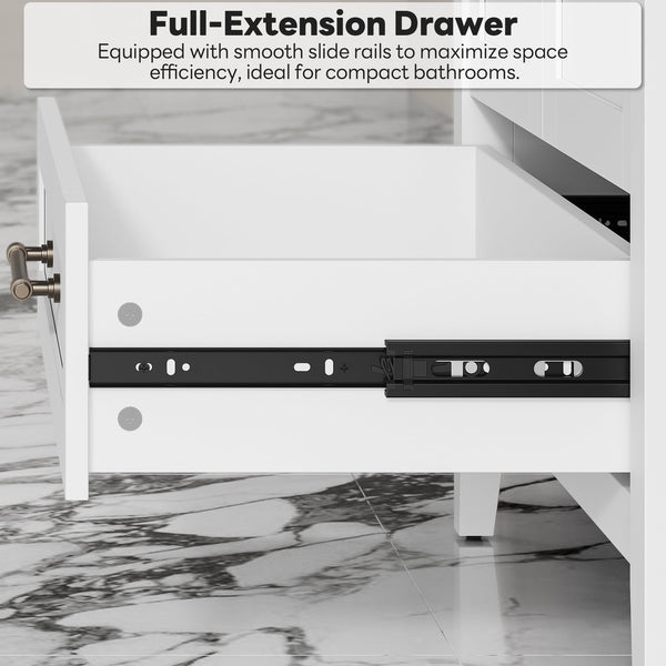 30-Inch Freestanding Bathroom Vanity with Undermount Sink