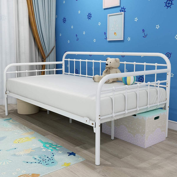 Metal Daybed Frame Twin Size – Heavy Duty Slats, Sofa Bed Platform
