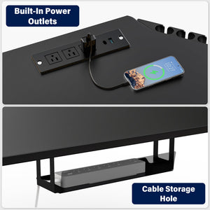 L-Shaped Electric Standing Desk — 63" x 55"