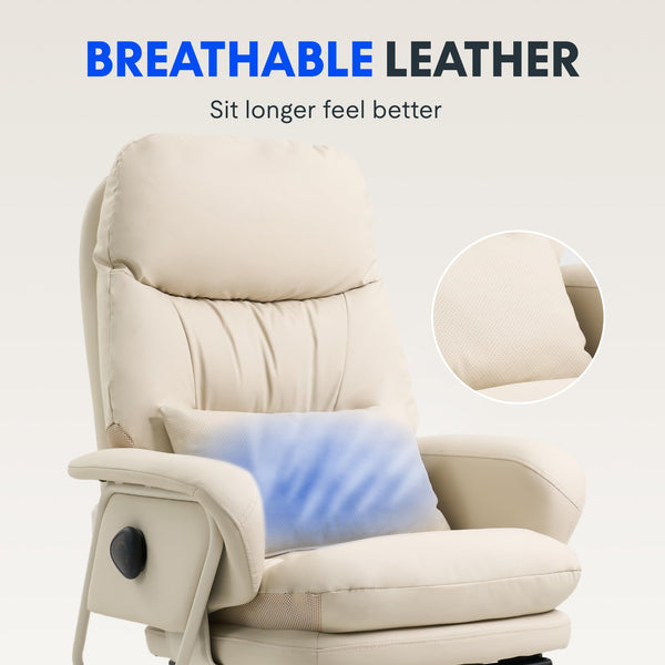 2-in-1 Reclining Chaise Lounge Chair with Wheels and Footrest