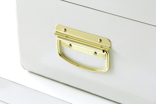 Metal Decorative Storage Trunk Set of 2 with Locking Clasps