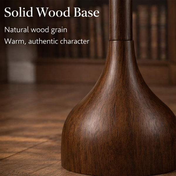 65" Mid-Century Modern Wood Floor Lamp with 2 Shades
