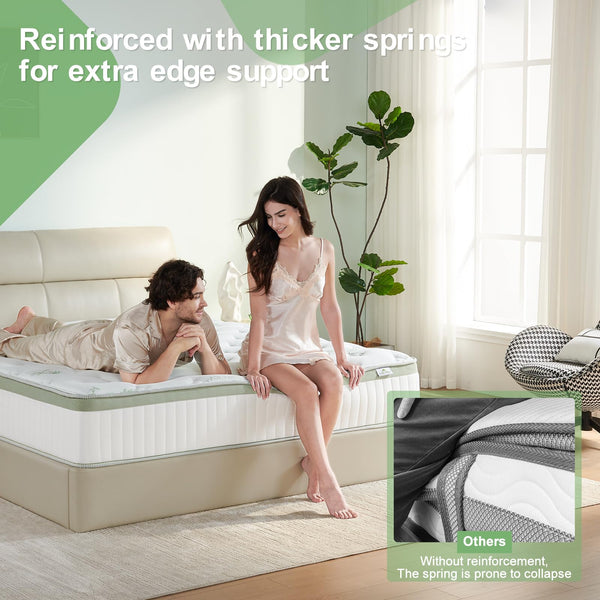 10 Inch Full Size Hybrid Mattress – Memory Foam & Pocket Spring