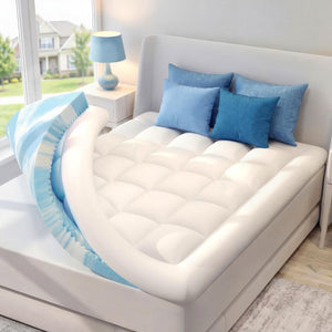 Dual Layer Gel Memory Foam Mattress Topper