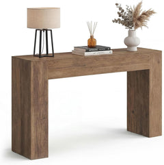 U-Shaped Console Table with Thick Tabletop