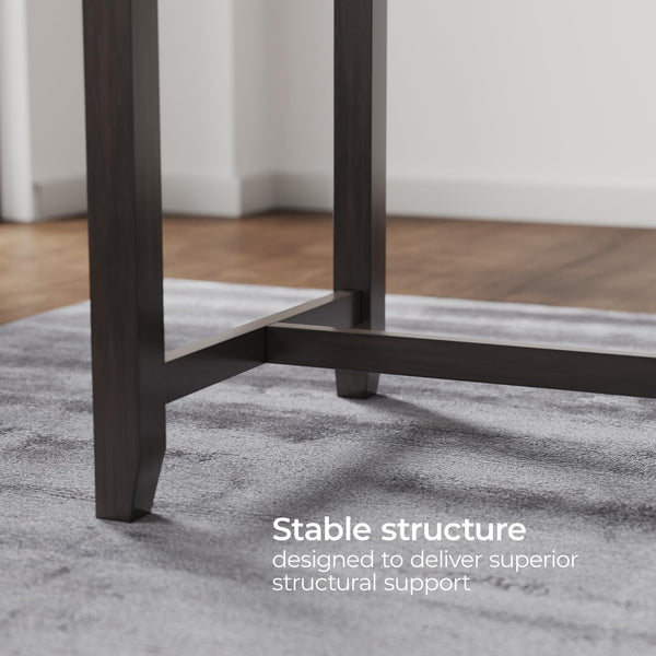 Counter Height Dining Table with Storage Shelves