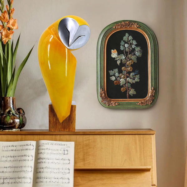 Handmade Resin Owl Statue for Home Decor