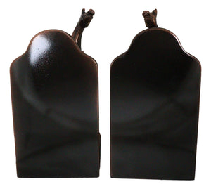 Rearing Horses Bookend Set – Bronze Electroplated Resin