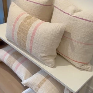 Cotton Textured Lumbar Pillow Cover 14x24