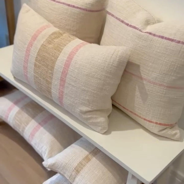 Cotton Textured Lumbar Pillow Cover 14x24