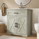 30-Inch Farmhouse Bathroom Vanity with Ceramic Sink