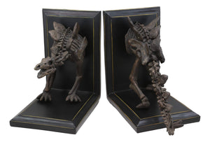 Stegosaurus Dinosaur Fossil Skeleton Bookends Set