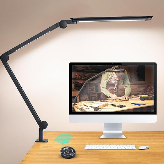 LED Desk Lamp with Clamp & RGB Ambient Light
