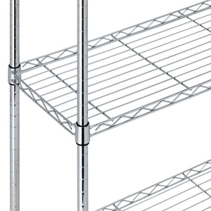 5-Shelf Adjustable Heavy Duty Steel Wire Storage Rack
