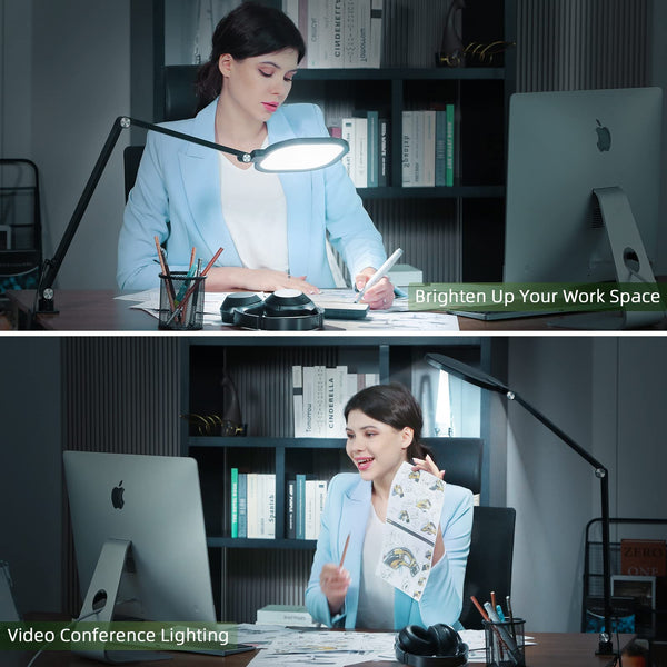 Dimmable Video Conference Light with Swing Arm & C-Clamp