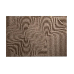 Indoor Outdoor Door Mat - Recycled Plastic & Rubber, Beige, 33" x 51"