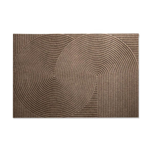 Indoor Outdoor Door Mat - Recycled Plastic & Rubber, Beige, 33" x 51"