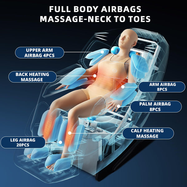 4D Zero Gravity Massage Chair – SL-Track, Full Body Recliner