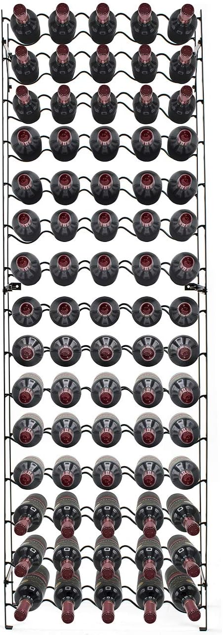 Metal Floor Standing Wine Rack – 75 to 150 Bottle Capacity