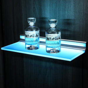 RGB LED Floating Wall Shelves with Smart Voice Control – 2 Pack