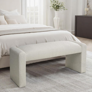 47" Upholstered Bench with Solid Wood Frame