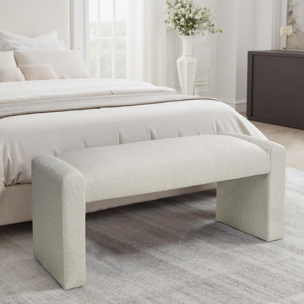 47" Upholstered Bench with Solid Wood Frame