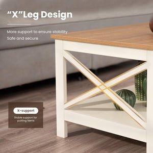 Farmhouse Coffee Table with Storage