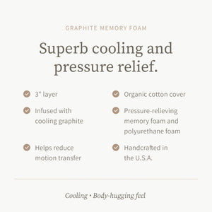 Graphite Memory Foam Mattress Topper 3-Inch