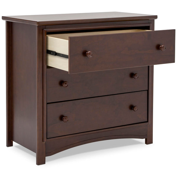 3-Drawer Dresser with Changing Top and Interlocking Drawers