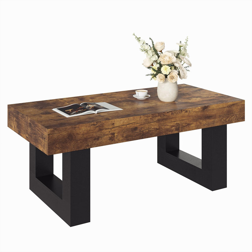 Rustic Industrial Rectangle Coffee Table 41" – Engineered Wood
