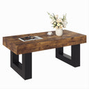 Rustic Industrial Rectangle Coffee Table 41" – Engineered Wood