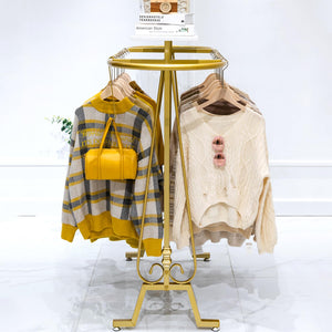 Oval Floor Standing Clothing Rack