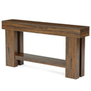 63" 2-Tier Console Table with Storage Shelf