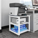 3-Tier Rolling Printer Cart with Storage