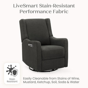 Power Recliner Swivel Glider with USB Charging – Stain-Resistant Fabric